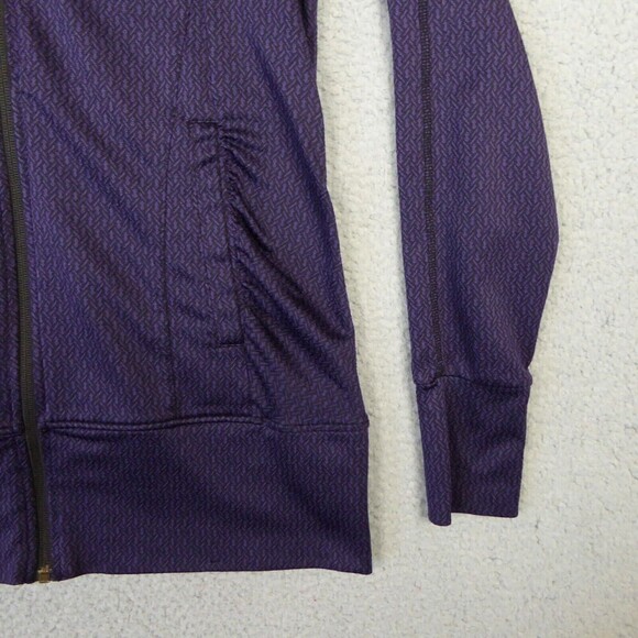 Mondetta Hoodie Women’s Small Purple Full Zip Long Sleeve Thumb Holes Mock Neck - Picture 4 of 12